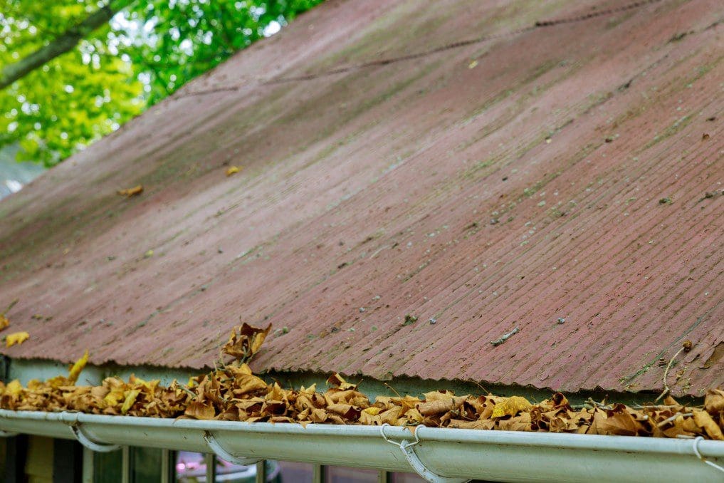 If you notice your gutters and bowing this could be a sign that they're clogged 