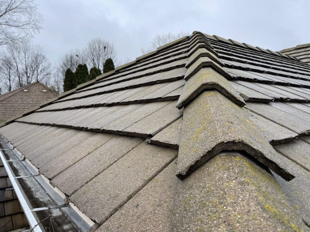 Close-up photo of the roof in wisconsin