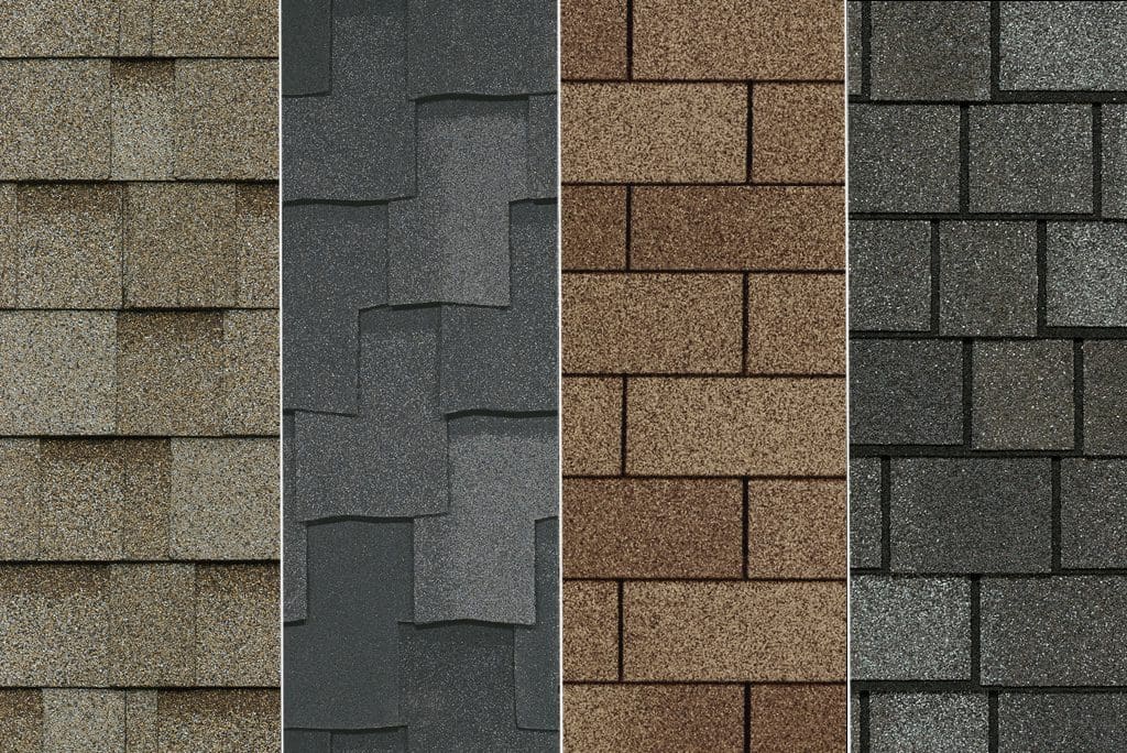 different kinds of asphalt shingles