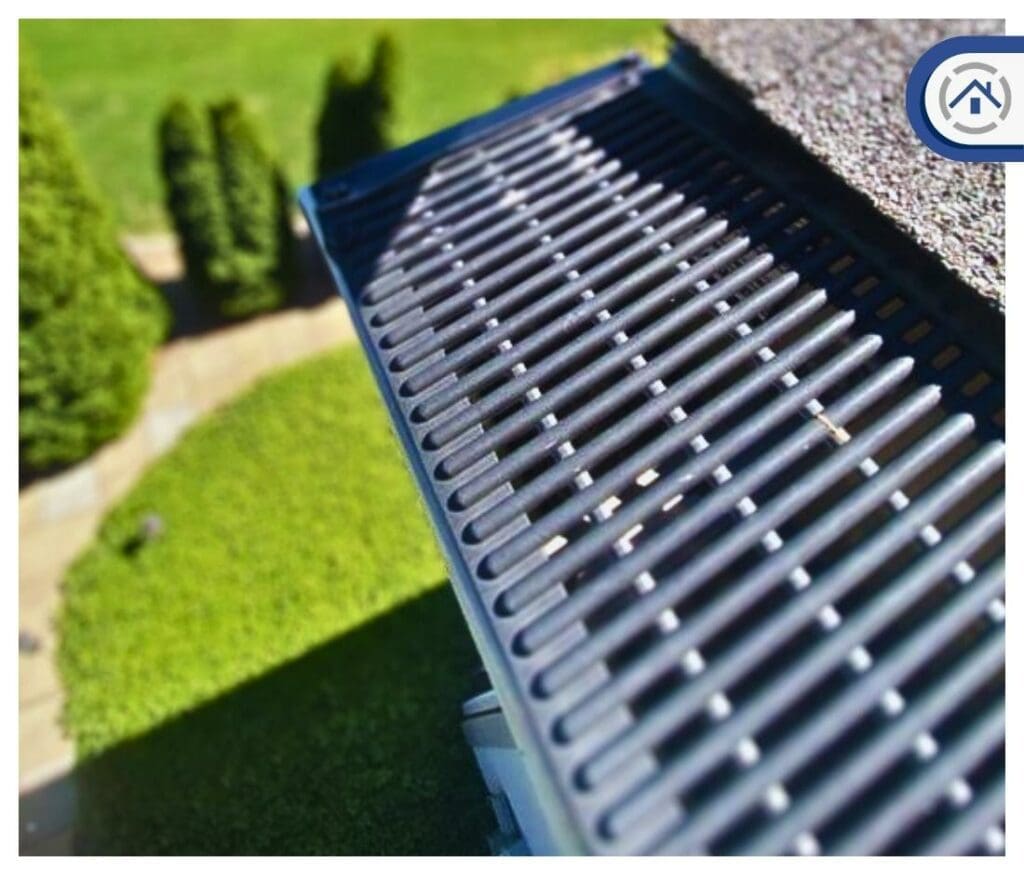 a newly installed gutter guards
