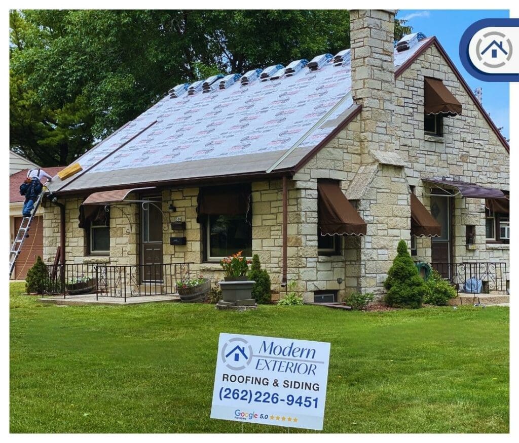 roofing underlayment installed on a  roof 