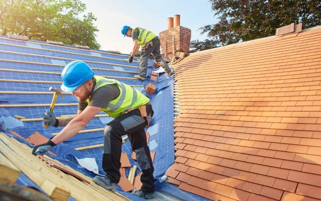 ongoing roofing project