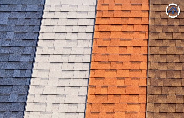 Different colors of asphalt shingles