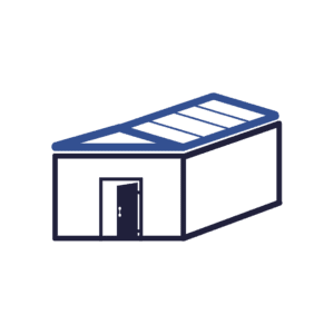 Icon showing a low slope