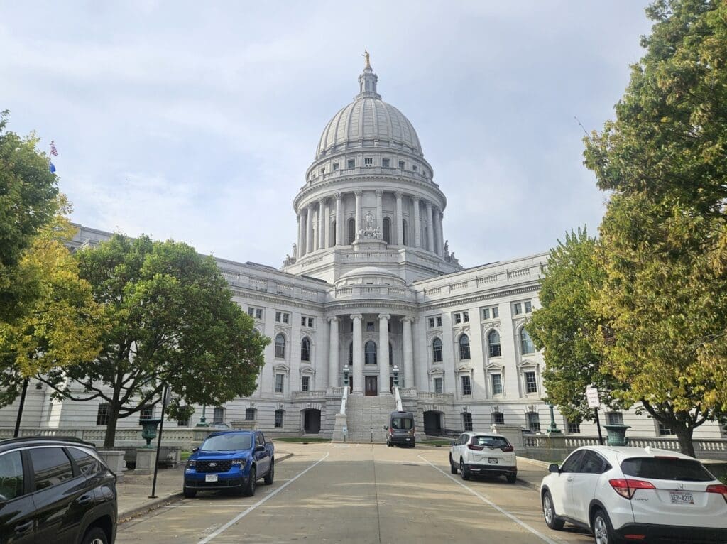 Wisconsin State Capitol building in Madison, WI, where Modern Exterior provides professional roofing and exterior remodeling services.